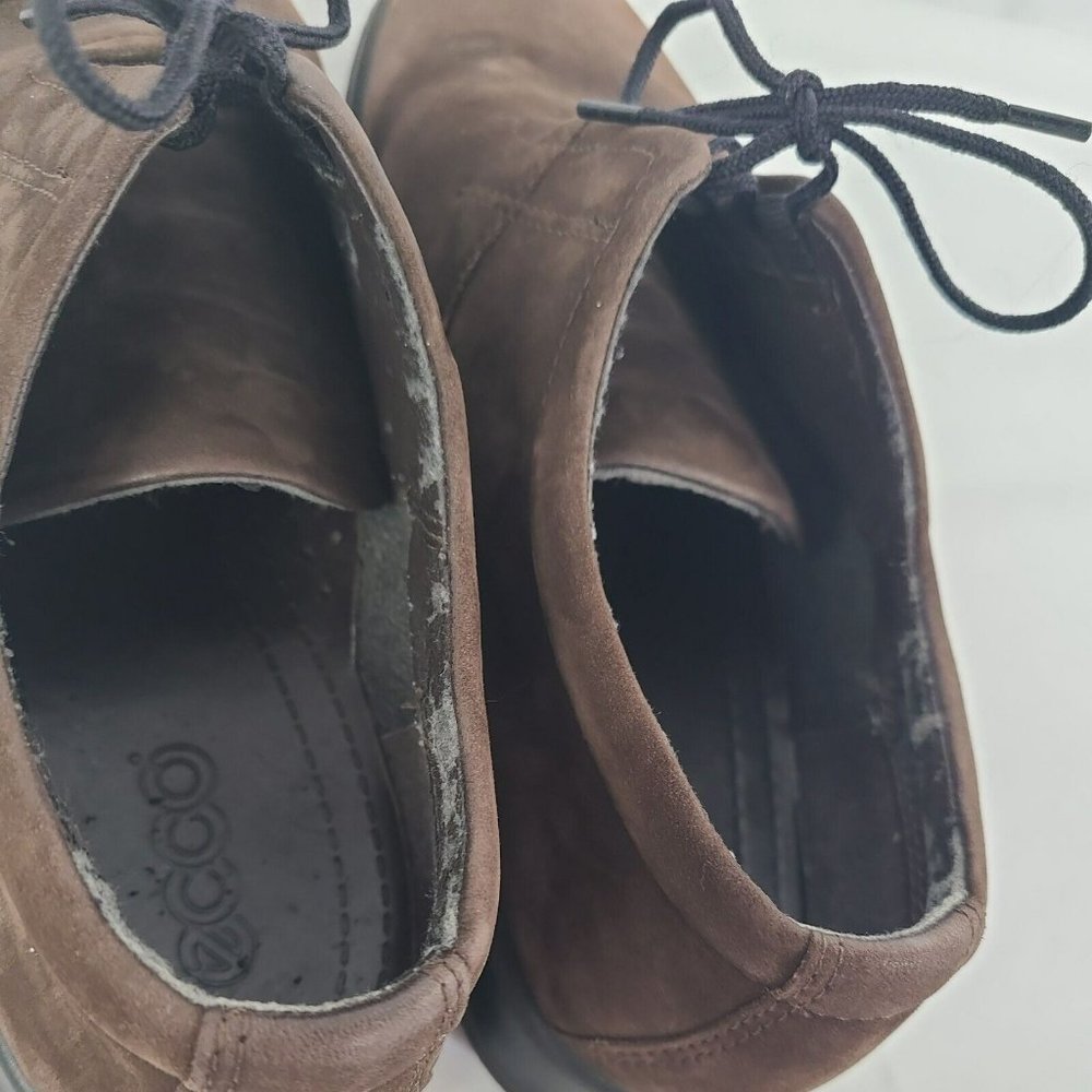 Ecco Women's 39/ 8-8.5 Brown Nubuck Leather Comfort Casual Lace Up Sneaker Shoes - Picture 11 of 14
